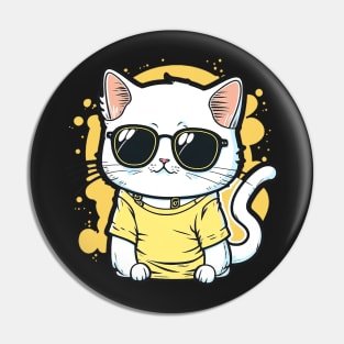 Cat with sunglasses Pin