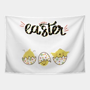 Happy Easter funny chick Tapestry