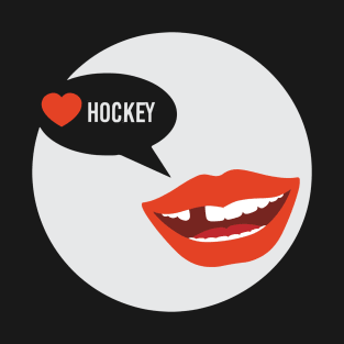 Hockey Ice Hockey Lips T-Shirt