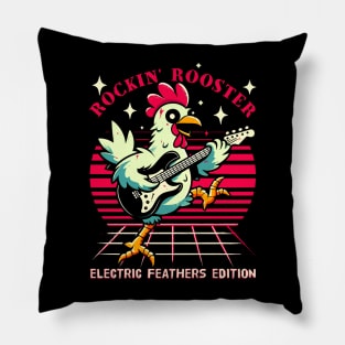 Rockin' Rooster, Eletric Feathers Edition Pillow