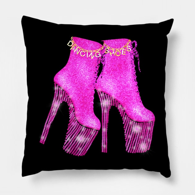 Dancing Shoes Pillow by Ebony T-shirts