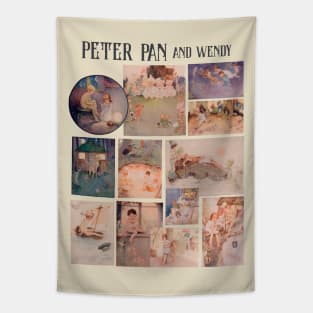 Peter Pan, Neverland Wendy Darling - Captain Hook, Tinker Tapestry