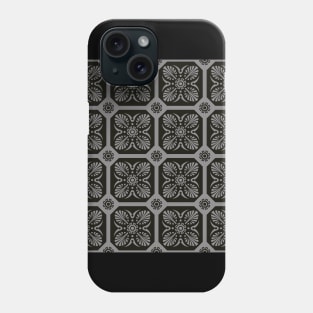 Black and Grey Textile design Phone Case