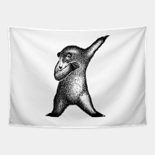 Bear dabbing bear lover bear transparen design Tapestry