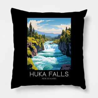 A Pop Art Travel Print of the Huka Falls - New Zealand Pillow