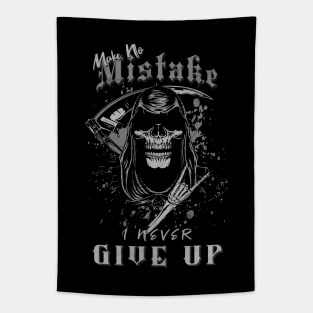 Make No Mistake Never Give Up Inspirational Quote Phrase Text Tapestry