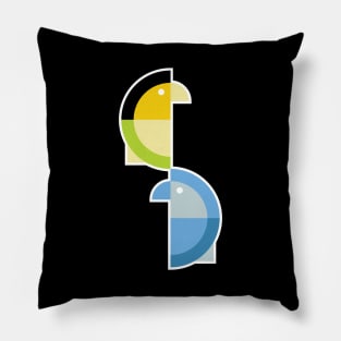 Quadrant Parakeets Pillow