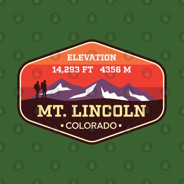 Mt Lincoln Colorado - 14ers Mountain Climbing Badge by TGKelly