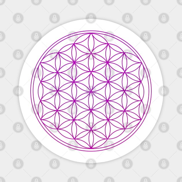 Violet Sacred Geometry Magnet by ThePowerElite