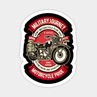 Motorcycle Military journey Magnet