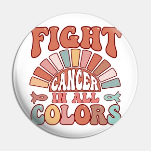 Fight Cancer In All Color Feather Breast Cancer Awareness Pin