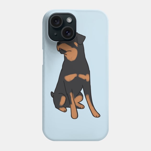 rottweiler dog illustration Phone Case by Mayarart