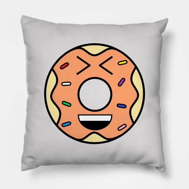 The Amused Donut Pillow by Bubba Creative