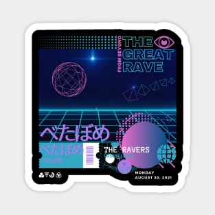 Techno Merch - The Great Rave - For Techno Music Lovers Magnet