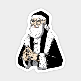 Funny Goth Santa Cartoon Magnet