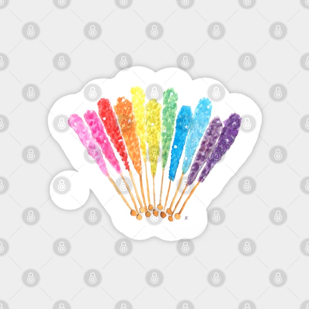 Rock Candy Rainbow Magnet by thejodylinn