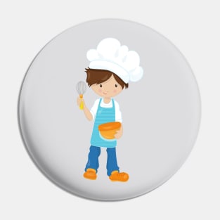 Baking, Baker, Pastry Chef, Cute Boy, Brown Hair Pin