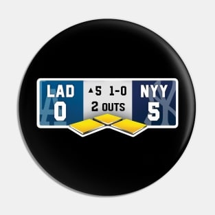 Dodgers Yankees 5th Inning World Series Pin