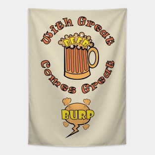 With Great Beer Comes Great Burp Tapestry