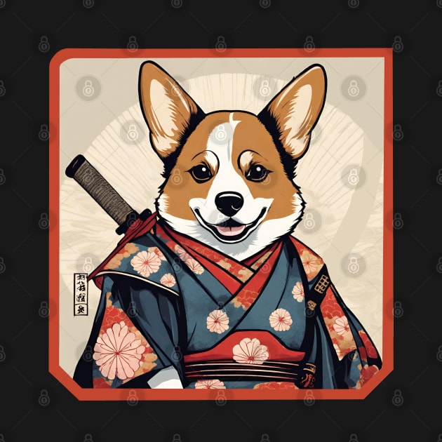 Samurai corgi by Ilustradamus