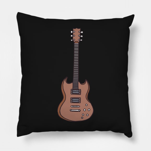 Electric Guitar - Ward Workshop Pillow by theaspenridge