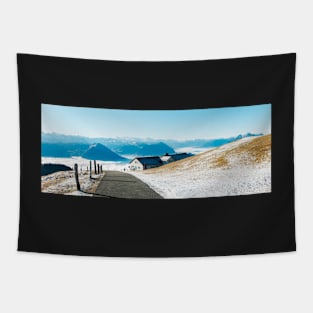 Swiss Alps - Mountains of Central Switzerland Panorama Postcard Tapestry