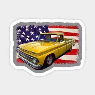 1965 Yellow Chevy C10 Pickup Truck Magnet