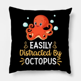 Easily Distracted By Octopus Pillow