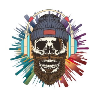 Skull With Headphones T-Shirt