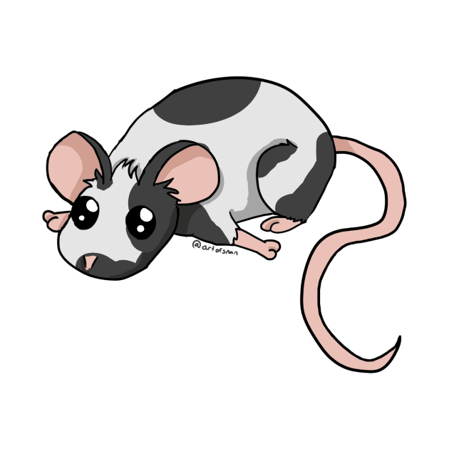 A little Mousie - Black Spotted (Dominant Spot) by tearsforlu