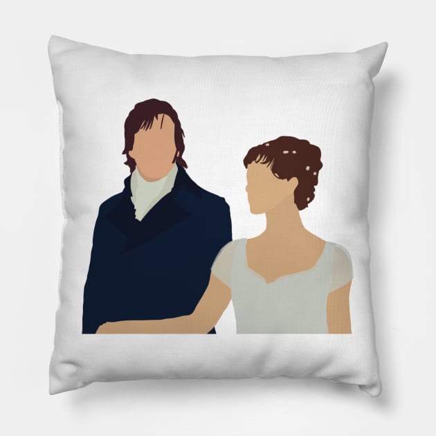Elizabeth Bennet and Mr. Darcy Pillow by uneecornn