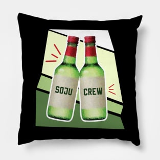 Soju Crew Friends Squad Fam Gang Korean Pillow