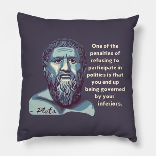 Plato Portrait and Quote Pillow