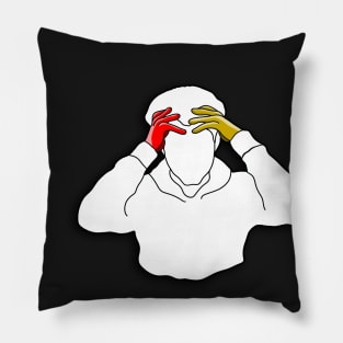 Headspace Logo (White Red Yellow) Pillow