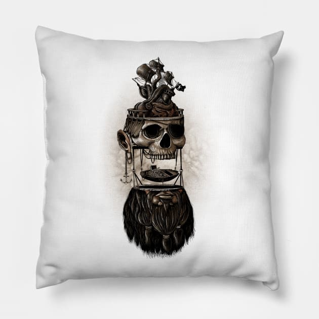 Destructured Pirate #5 Pillow by Vinsse