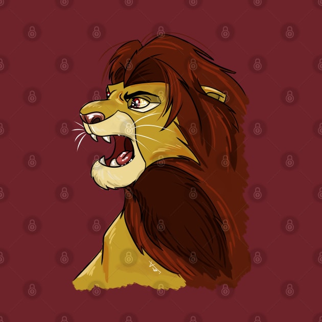 African Cartoon Lion by OCDVampire