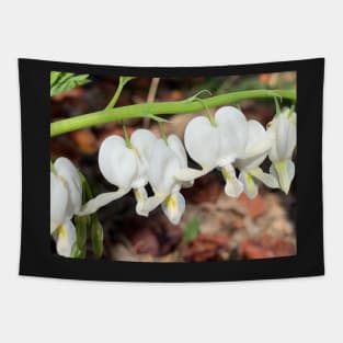 White Bleeding Hearts Tapestry