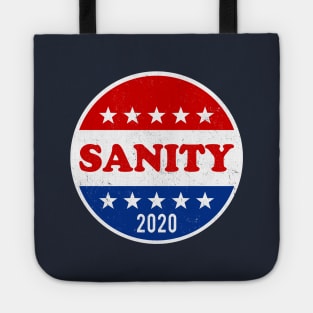 Sanity 2020 Political Campaign Button Tote