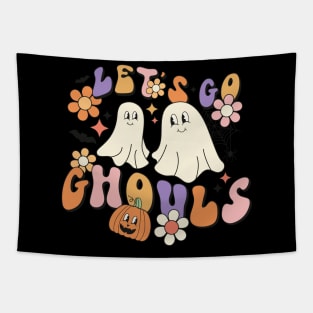 Let's Go Ghouls Funny Ghouls Hippie Tapestry