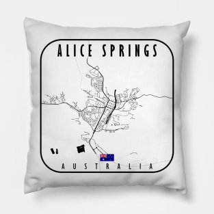 Alice Springs Map Australia Pillow