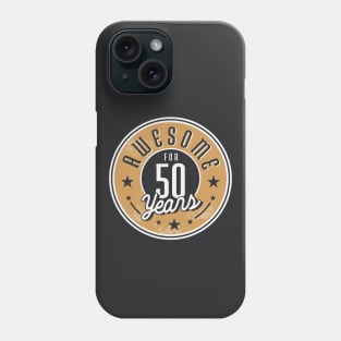 Vintage Awesome for 50 Years // Retro 50th Birthday Celebration Phone Case