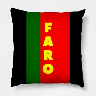 Faro in Portuguese Flag Colors Vertical Pillow