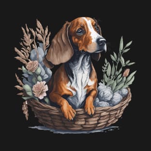 Cute Dog Graphic Illustration Design T-Shirt