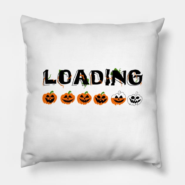 Loading Halloween bar with Scary Autumn Pumpkins Pillow by enchantedrealm