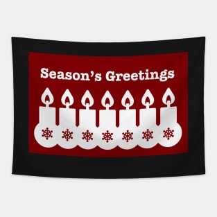 Season’s Greetings, Merry Christmas Tapestry