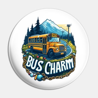 School Bus Charm Pin
