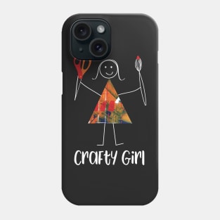 Funny Womens Crafty Girl Illustration Phone Case