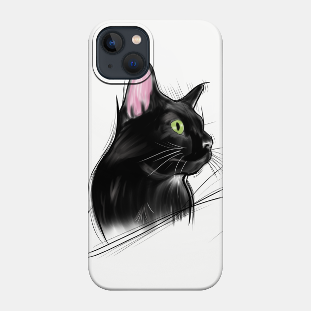 Love for Black Cats - Black Cat - Phone Case