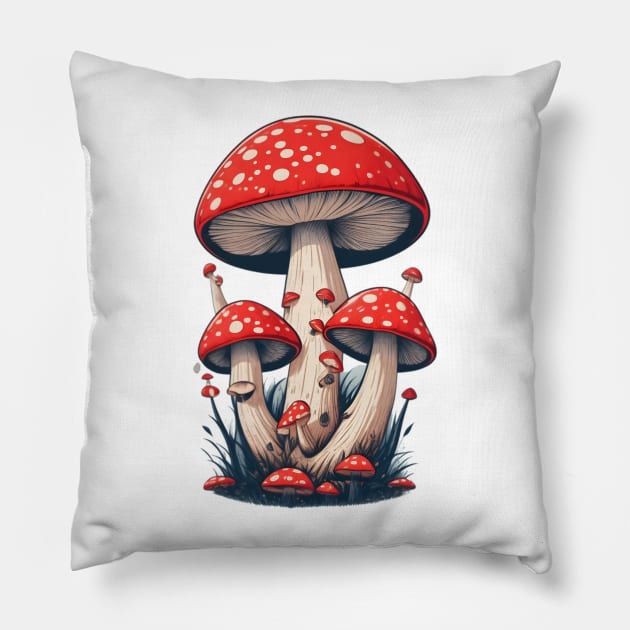 Fantasy illustration art Pillow by emofix