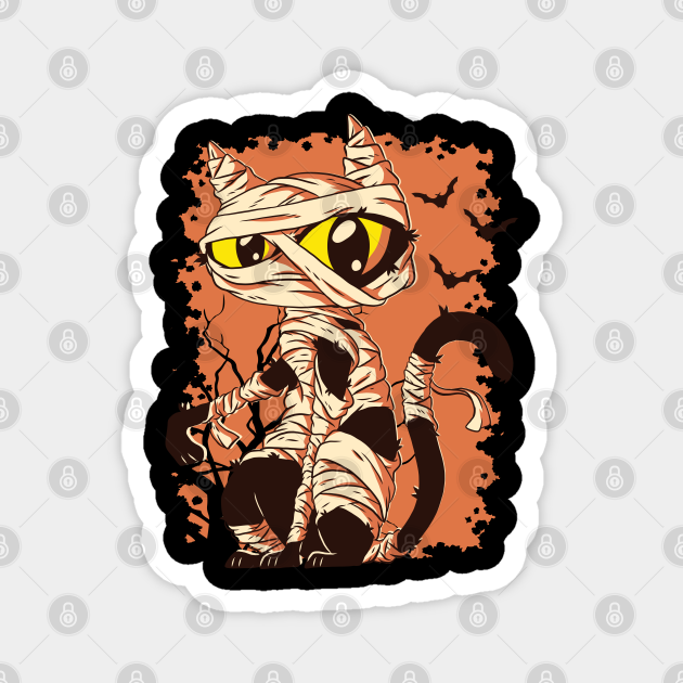 MUMMY CAT FUNNY HALLOWEEN CARTOON - Mummy Cat - Magnet | TeePublic MUMMY CAT FUNNY HALLOWEEN CARTOON - Mummy Cat - Magnet | TeePublic